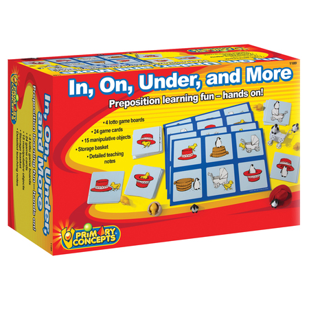 PRIMARY CONCEPTS Primary Concept™ In, On, Under, and More, Preposition Game 1189